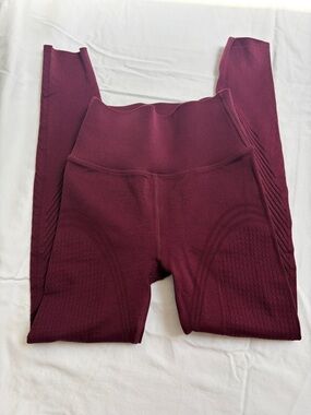 Kids High-Waist Seamless Leggings - Burgundy